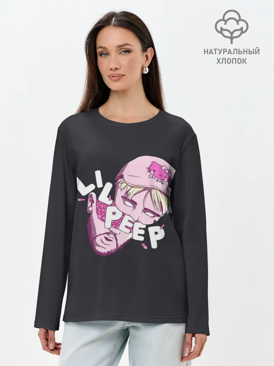 Лонгслив женский. Хлопок / Лил Пип