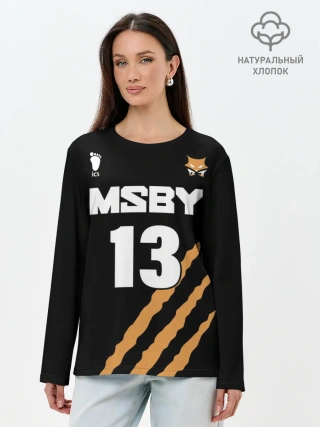 Лонгслив женский. Хлопок / 13 | MSBY | BLACK JACKALS