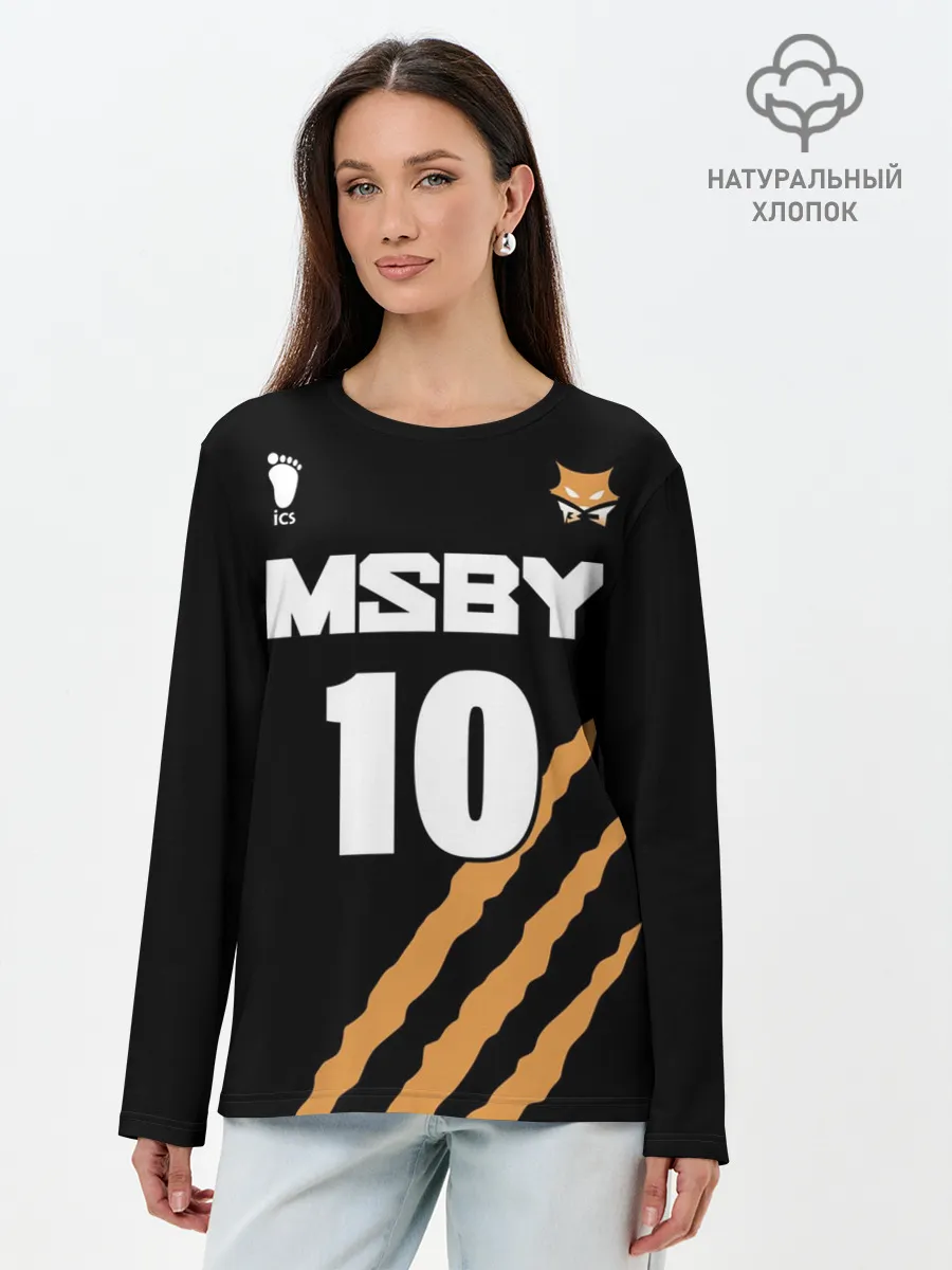 Лонгслив женский. Хлопок / 10 | MSBY | BLACK JACKALS