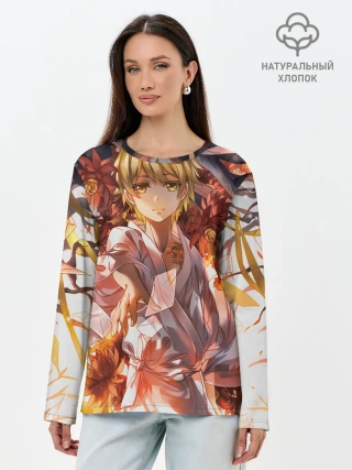 Лонгслив женский. Хлопок / Священный сосуд Секи