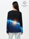 Лонгслив женский. Хлопок / КОСМИЧЕСКИЙ РАССВЕТ 3D