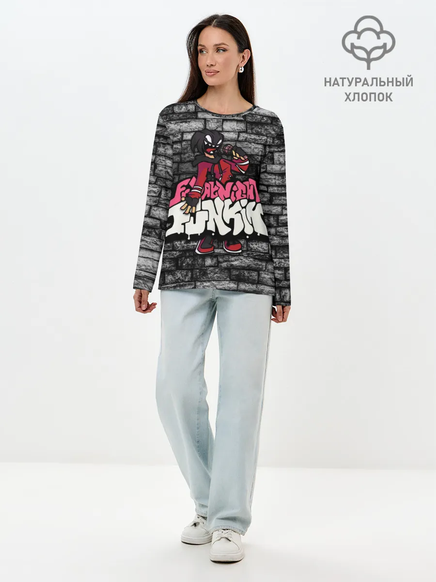 Лонгслив женский. Хлопок / Friday Night Funkin A.G.O.T.I.