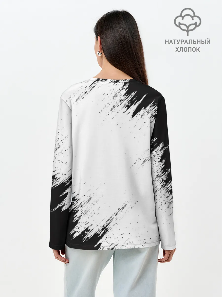 Лонгслив женский. Хлопок / БЕРСЕРК брызги