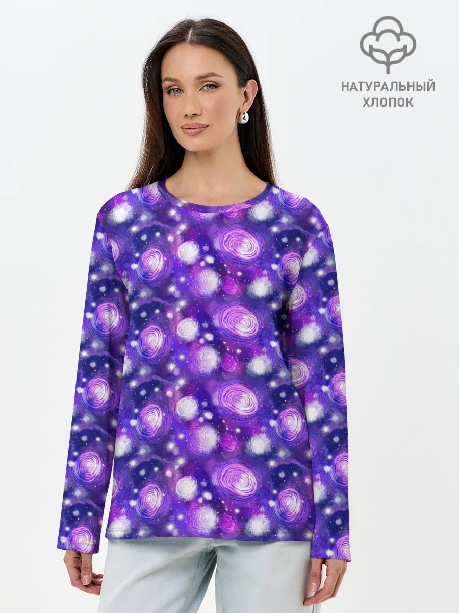 Лонгслив женский. Хлопок / Galaxy
