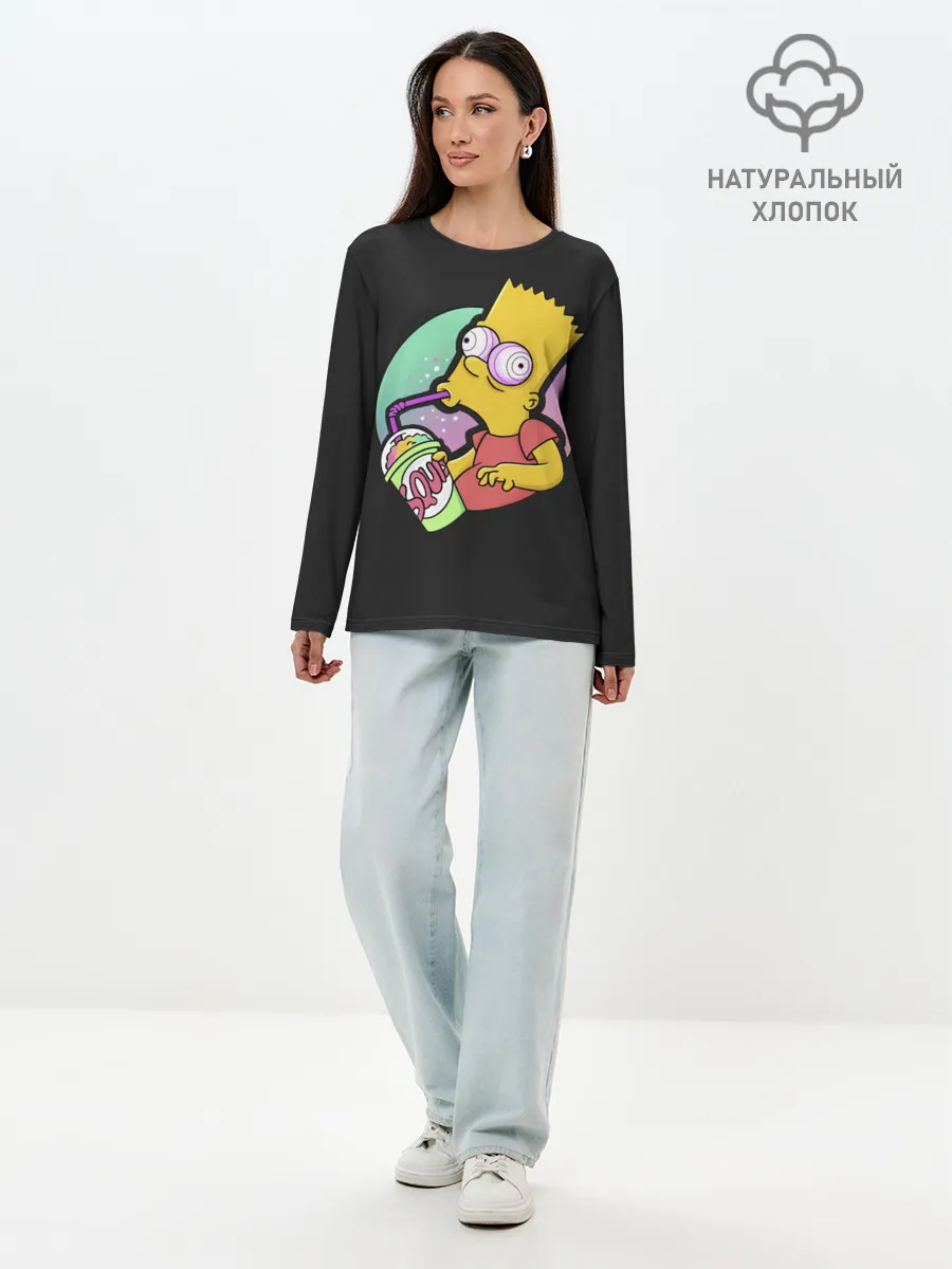 Лонгслив женский. Хлопок / Барт с содой