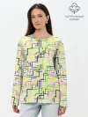 Лонгслив женский. Хлопок / Geometric Color