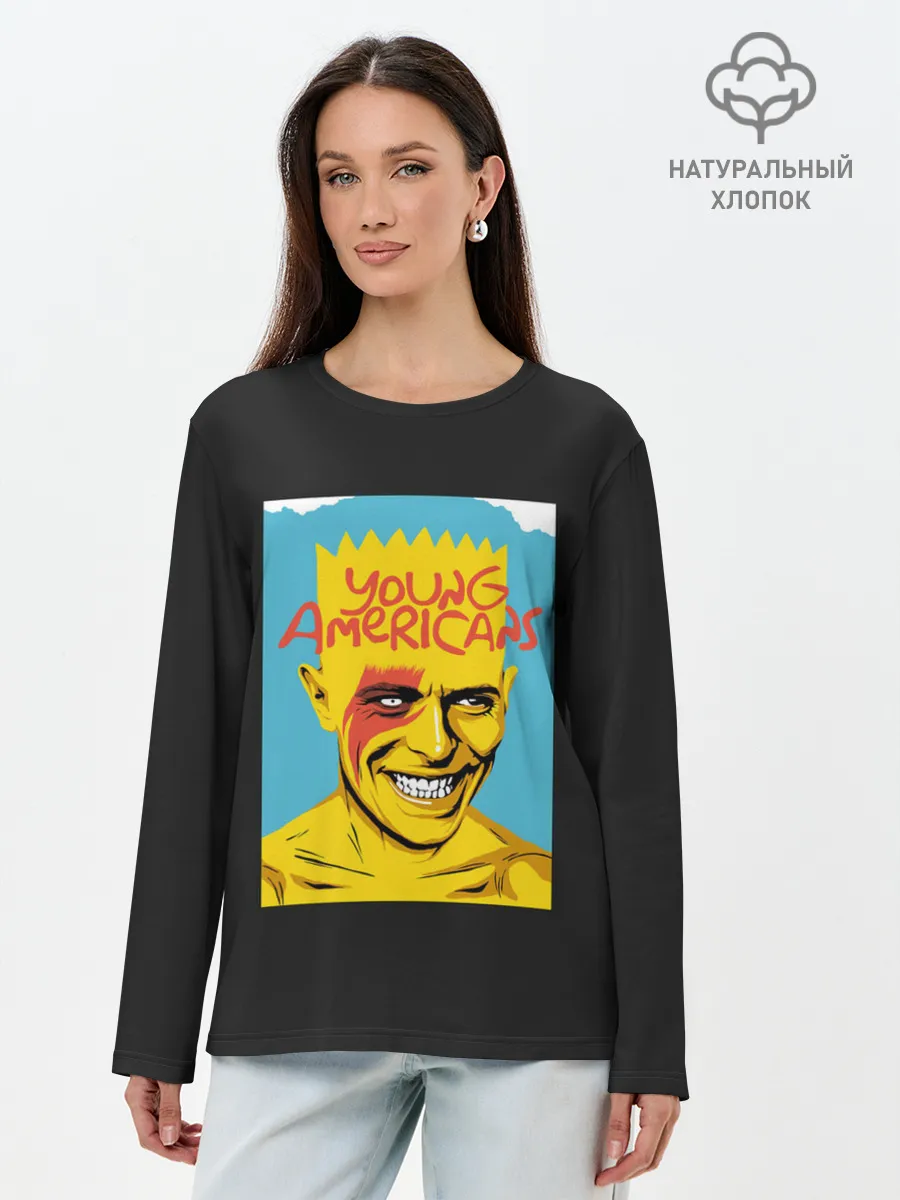 Лонгслив женский. Хлопок / Bart x Bowie