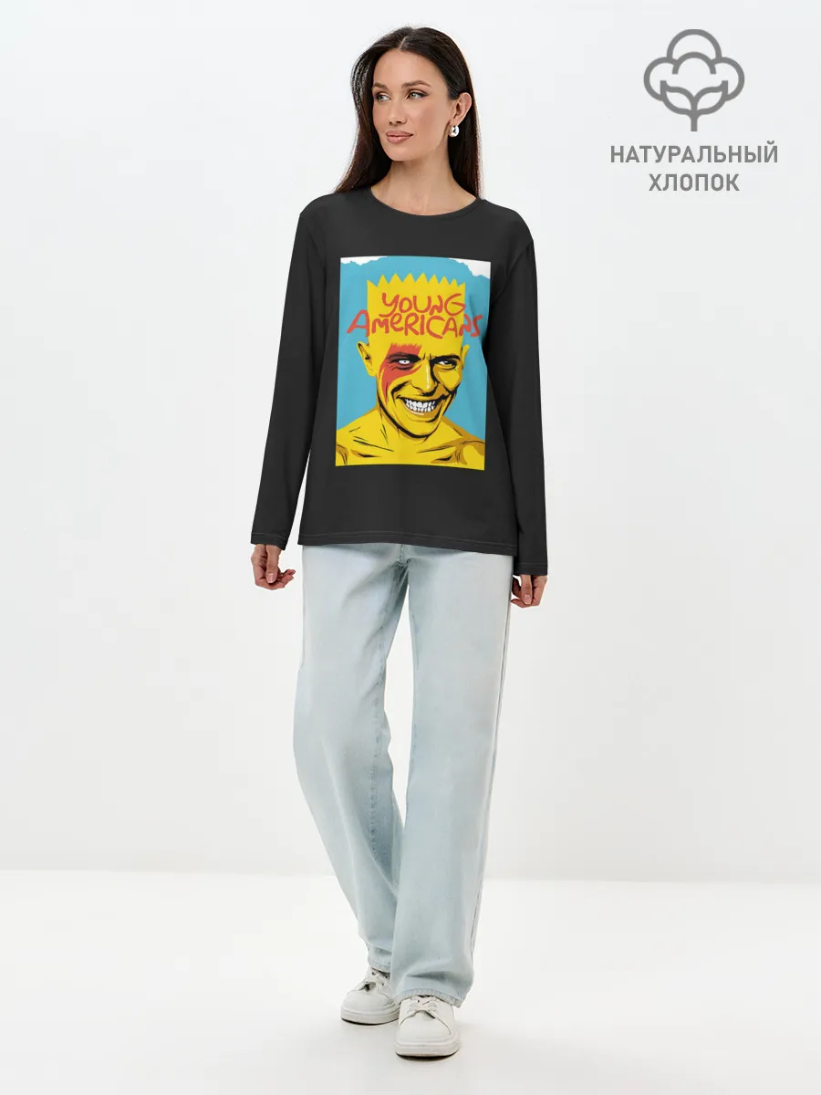 Лонгслив женский. Хлопок / Bart x Bowie