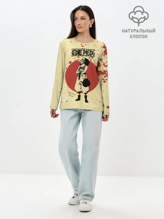 Лонгслив женский. Хлопок / Усопп One Piece. Большой куш