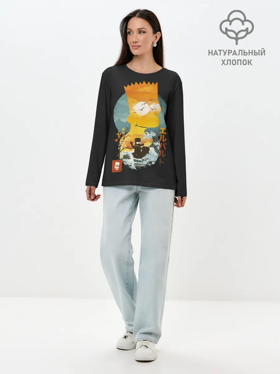 Лонгслив женский. Хлопок / Барт в Азии