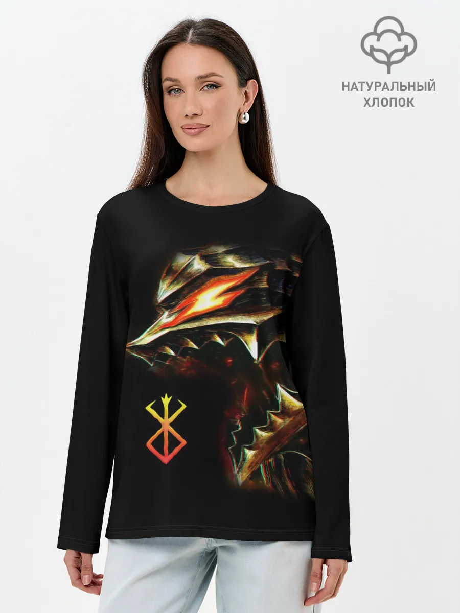 Лонгслив женский. Хлопок / BERSERK logo