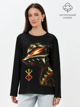 Лонгслив женский. Хлопок / BERSERK logo