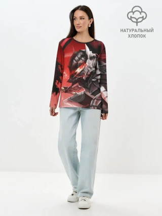 Лонгслив женский. Хлопок / БЕРСЕРК с двух сторон