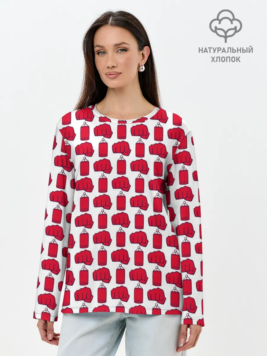 Лонгслив женский. Хлопок / KickBoxing