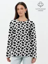 Лонгслив женский. Хлопок / Текстура далматина