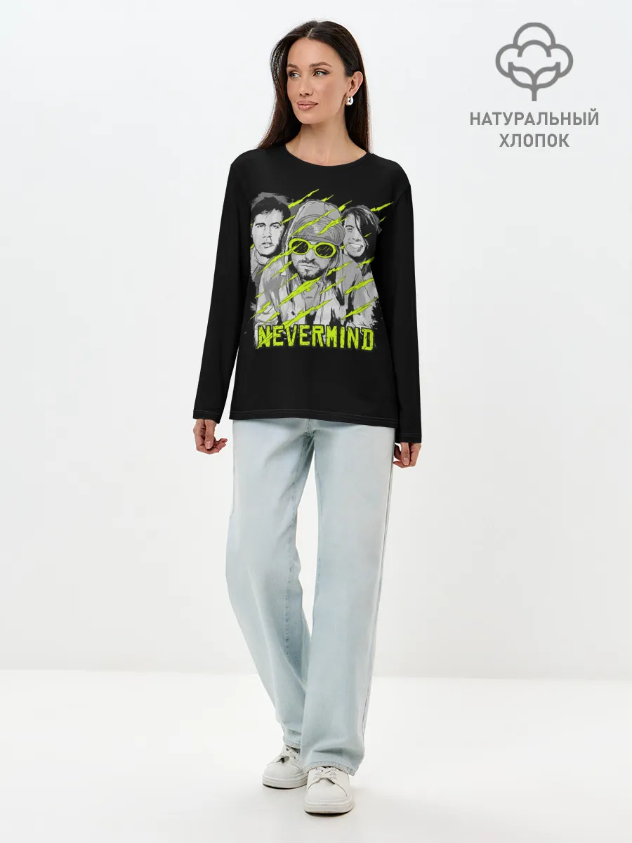 Лонгслив женский. Хлопок / Nevermind