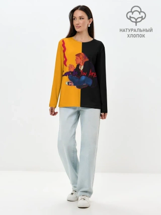 Лонгслив женский. Хлопок / Come as you are