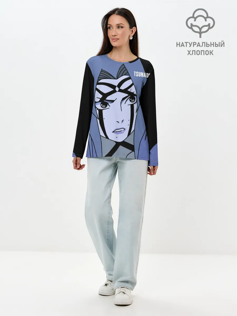 Лонгслив женский. Хлопок / Цунаде