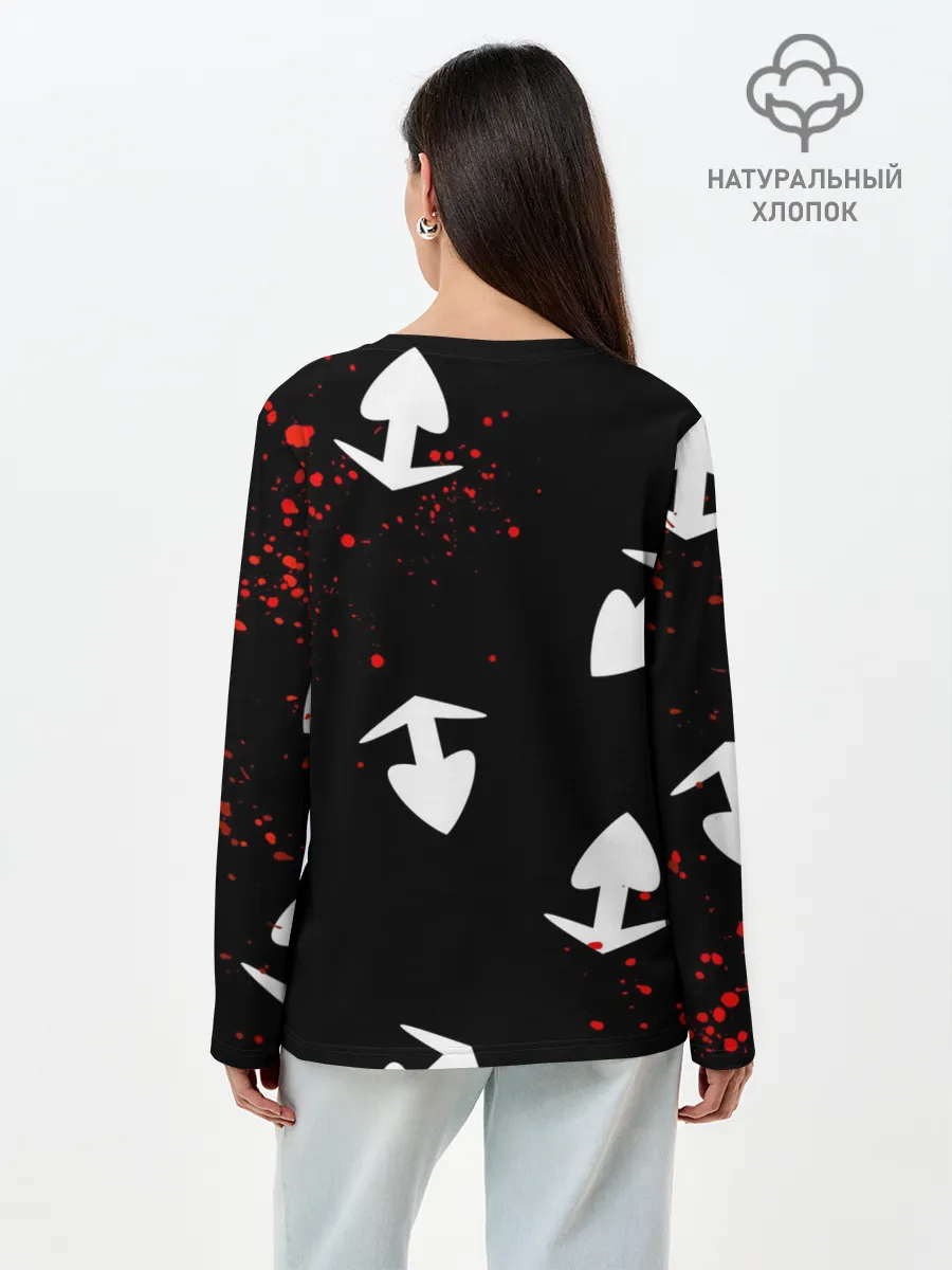 Лонгслив женский. Хлопок / Плащ Хяккимару