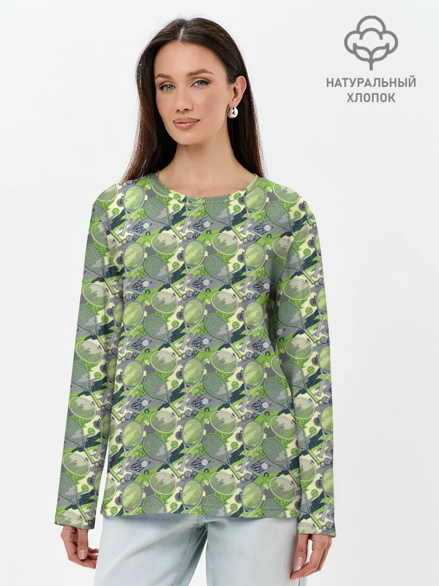 Лонгслив женский. Хлопок / Большой Теннис