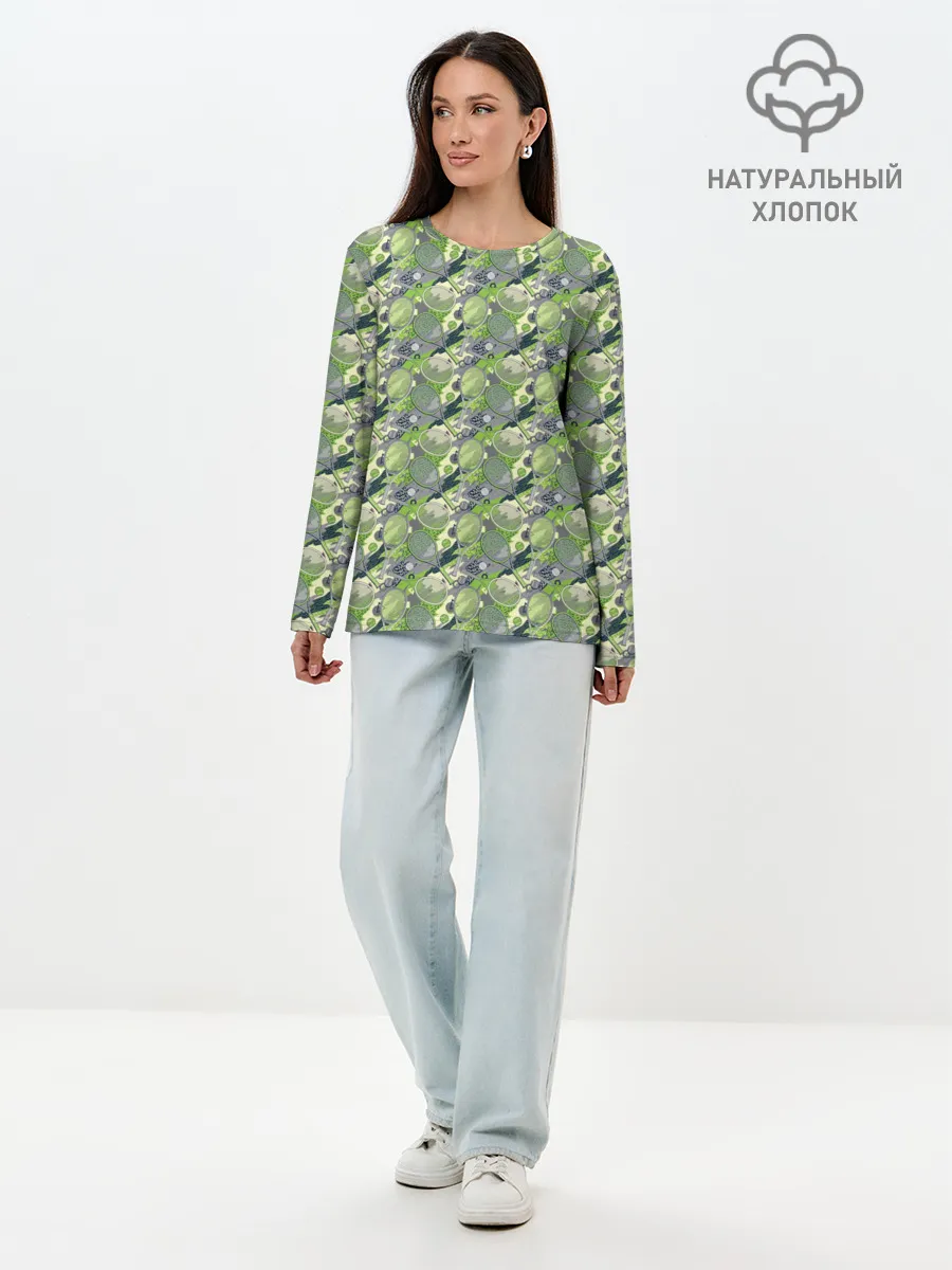 Лонгслив женский. Хлопок / Большой Теннис