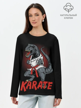 Лонгслив женский. Хлопок / KARATE T-REX