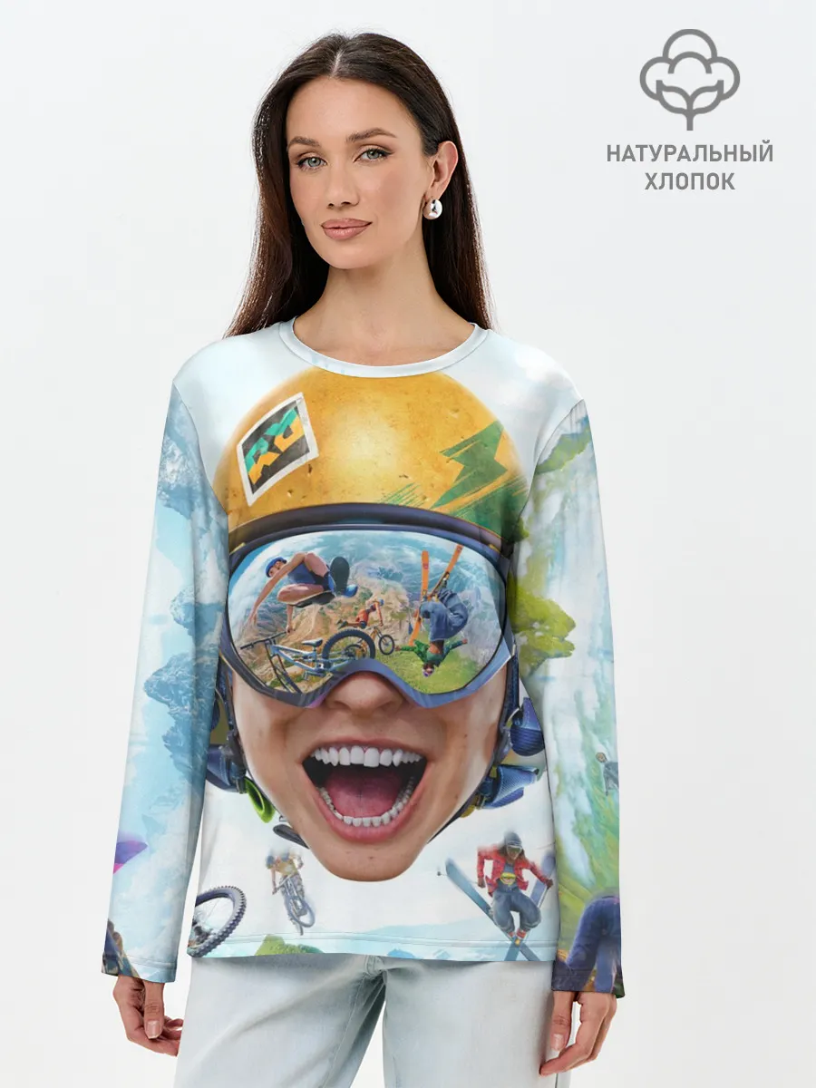 Лонгслив женский. Хлопок / Riders Republic