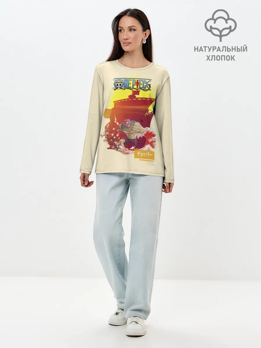 Лонгслив женский. Хлопок / Тони Тони Чоппер | One Piece