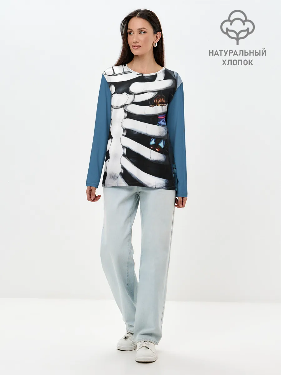 Лонгслив женский. Хлопок / SANS AND FRISK