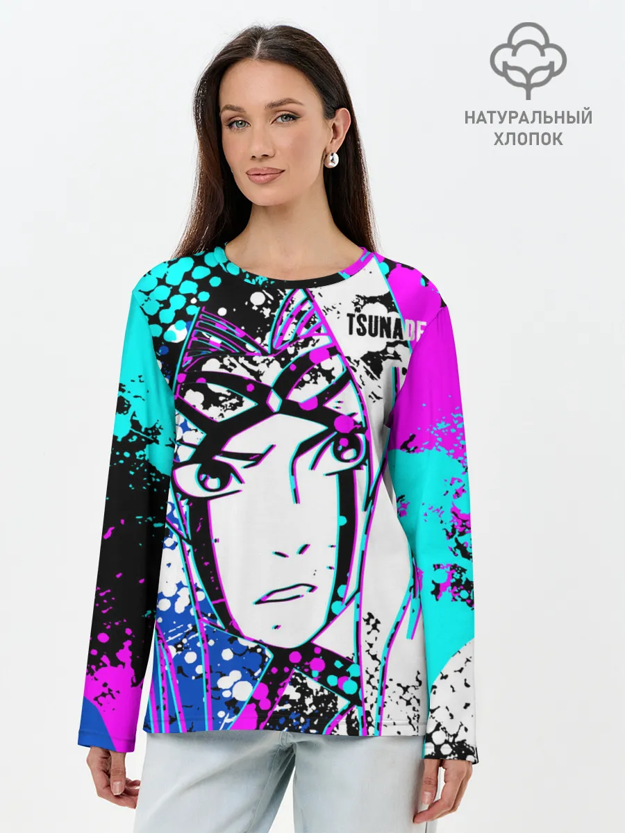 Лонгслив женский. Хлопок / Цунаде
