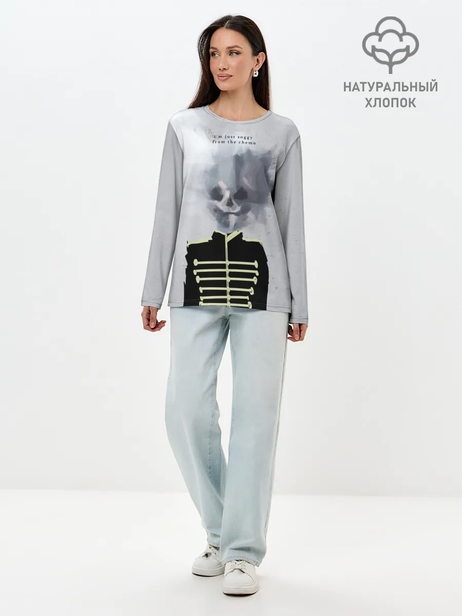 Лонгслив женский. Хлопок / Black parade