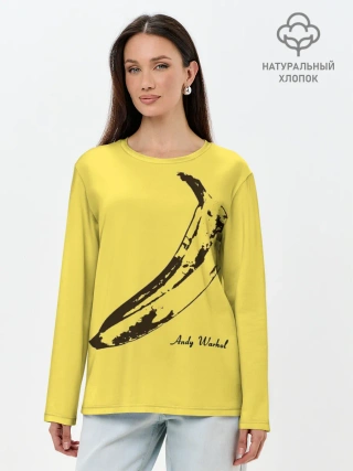 Лонгслив женский. Хлопок / Энди Уорхол - Банан
