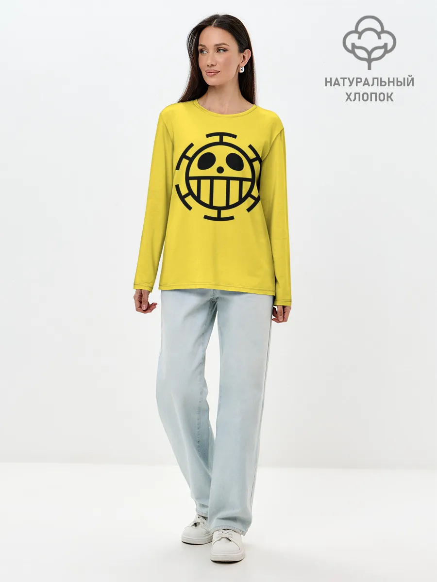 Лонгслив женский. Хлопок / Как у Трафальгара Ло One Piece