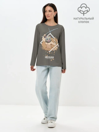 Лонгслив женский. Хлопок / Нашибира