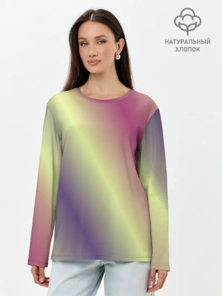 Лонгслив женский. Хлопок / Настроение