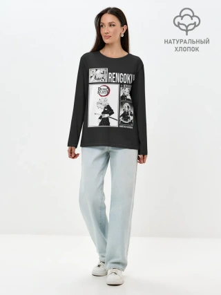 Лонгслив женский. Хлопок / Rengoku