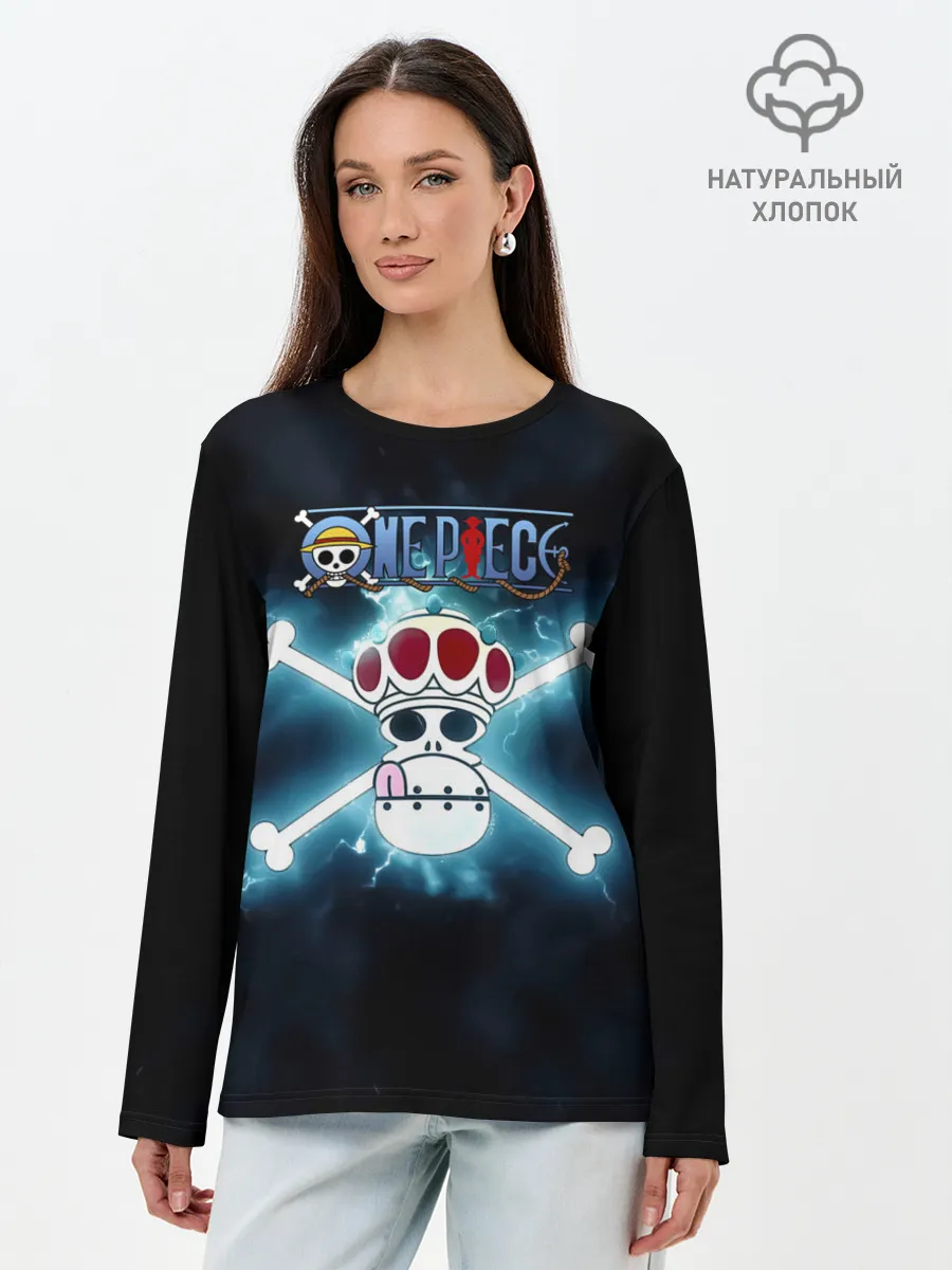 Лонгслив женский. Хлопок / Пираты Вапола One Piece
