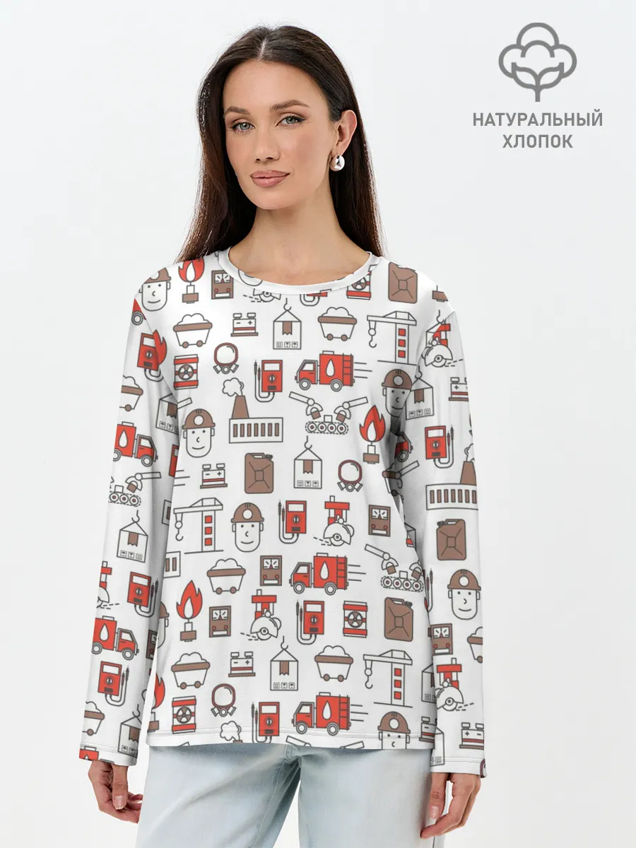 Лонгслив женский. Хлопок / Металлург