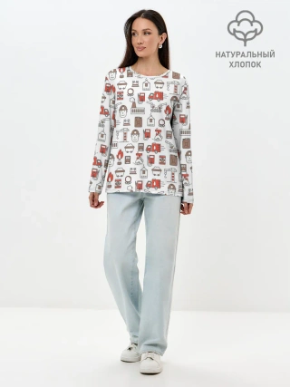 Лонгслив женский. Хлопок / Металлург