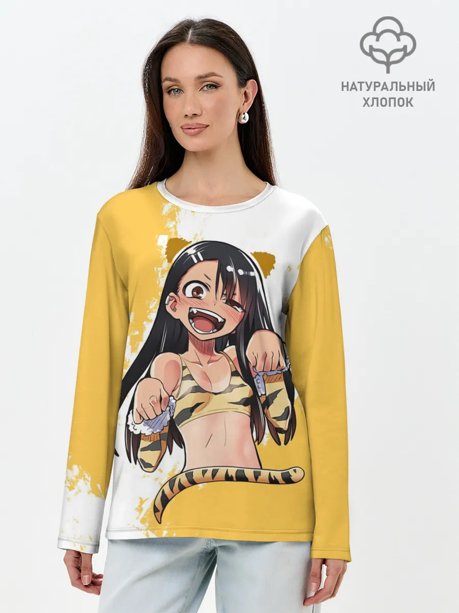 Лонгслив женский. Хлопок / Nagatora Tigra