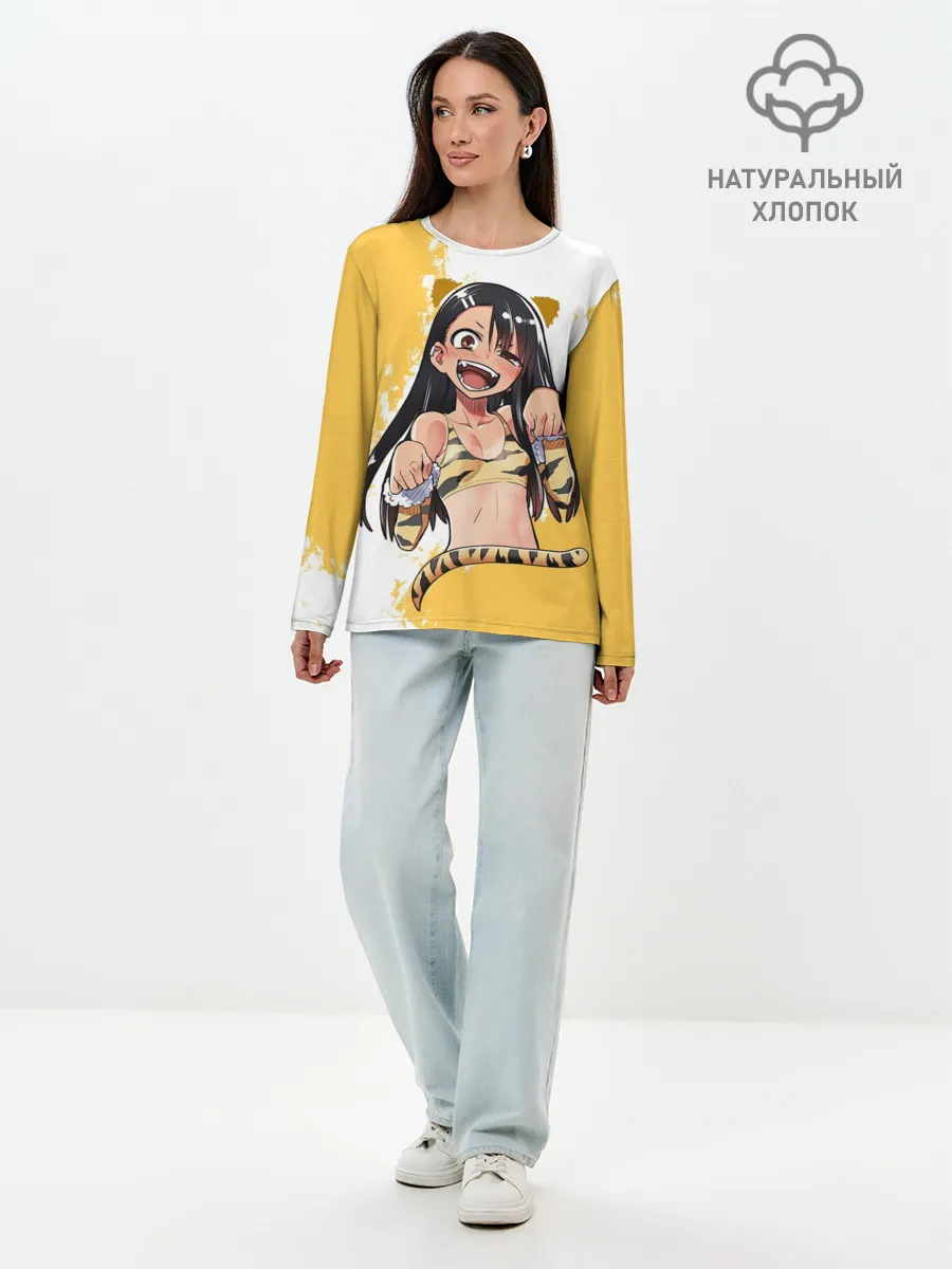 Лонгслив женский. Хлопок / Nagatora Tigra