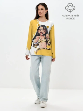 Лонгслив женский. Хлопок / Nagatora Tigra