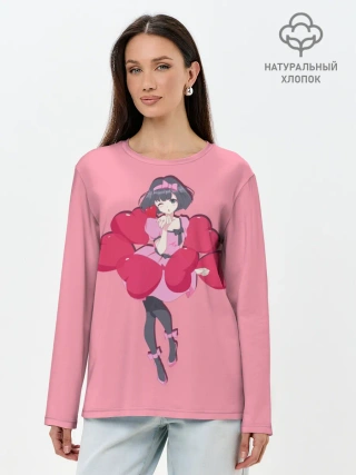 Лонгслив женский. Хлопок / Аниме. Девушка. Любовь