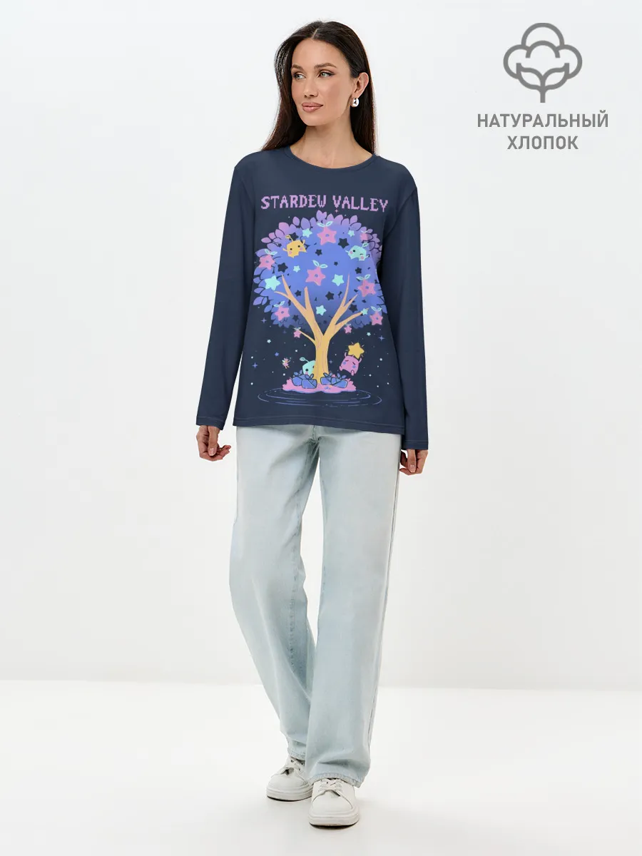 Лонгслив женский. Хлопок / Tree SV