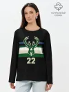 Лонгслив женский. Хлопок / Milwaukee Bucks форма. Крис Миддлтон