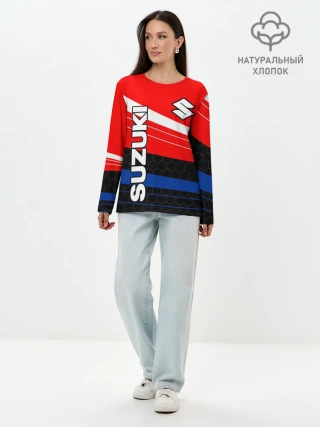 Лонгслив женский. Хлопок / SUZUKI / СУЗУКИ / МОТОСПОРТ
