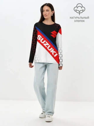 Лонгслив женский. Хлопок / SUZUKI / СУЗУКИ / МОТОСПОРТ