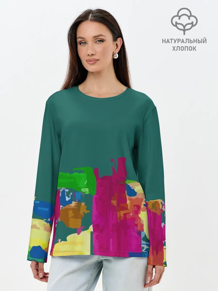 Лонгслив женский. Хлопок / Emerald Music
