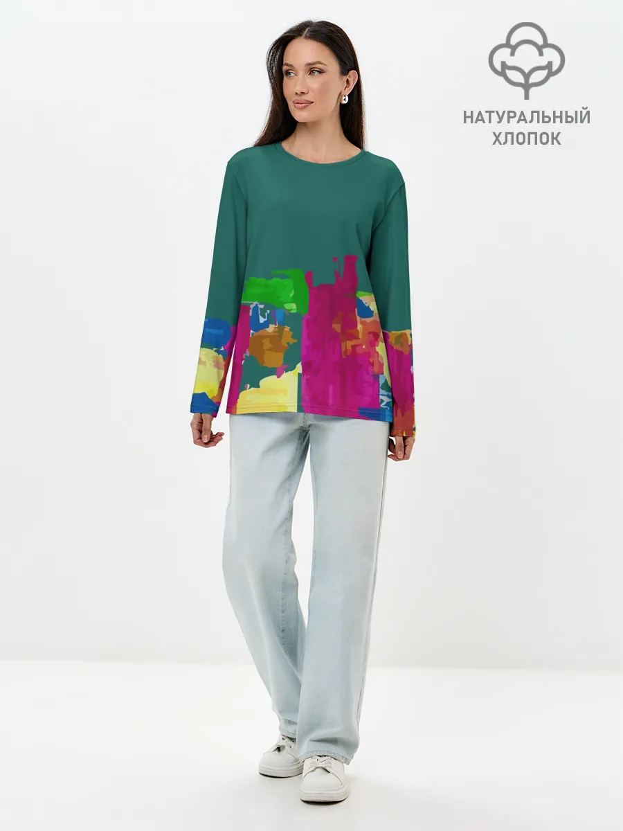 Лонгслив женский. Хлопок / Emerald Music