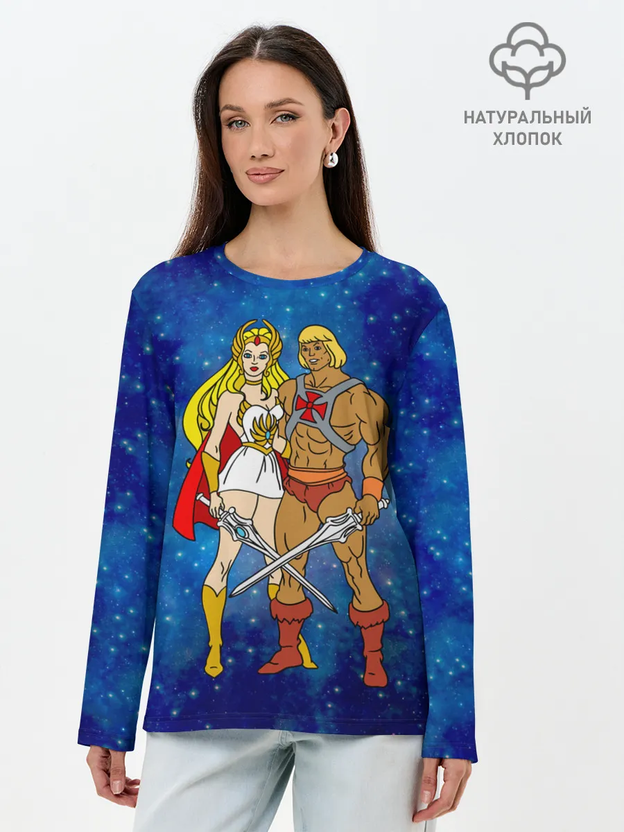 Лонгслив женский. Хлопок / Властелины вселенной, герои